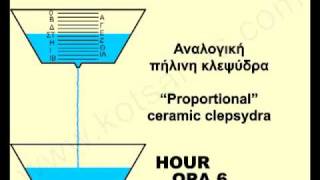 Αρχαία ελληνική τεχνολογία Κλεψύδρα αναλογική [upl. by Nedyah]