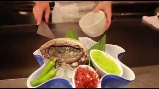 【铁板烧】Japanese Teppanyaki Live Abalone Teppanyaki show from professional chef Tokyo Res [upl. by Rhodie]