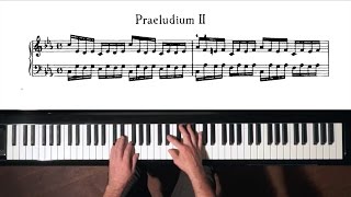 Bach Prelude and Fugue No2 Well Tempered Clavier Book 1 with Harmonic Pedal [upl. by Annia]