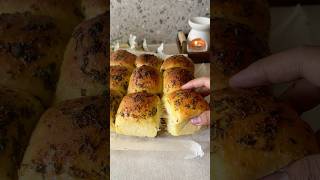 CHEESY GARLIC BUNS 🧀✨ so fluffy and garlicky garlicbread baking asmrfood shorts [upl. by Nodnahs]