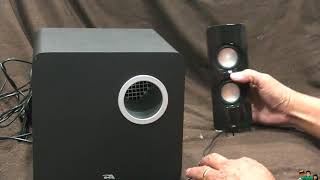 Cyber Acoustics 21 Speaker Sound System with Subwoofer and Control Pod CA3610 Test and Review [upl. by Oinotla]