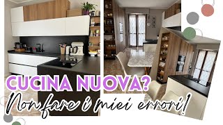 Nuova cucina Non fare i miei errori home kitchen tour cucina minimal organizzazione ordine [upl. by Beckerman538]