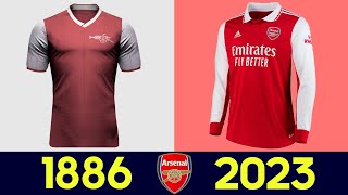 The Evolution of Arsenal Football Kit 202223 2022  All Arsenal Football Jerseys in History 2223 [upl. by Oiruam62]