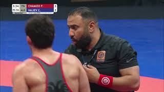 Ф Чамизо  Ч Валиев 74kg 14 Final 2024 World Qualifiers Istanbul 2024 [upl. by Tatianas238]