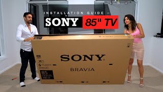 ITS TOO BIG 😜  85quot Sony X80X800X8000 Android TV UNBOXING amp Installation Guide [upl. by Sefton722]