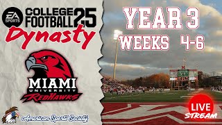 🏈Year 3  Weeks 46  Miami RedHawks DYNASTY 🔴LIVE STREAM [upl. by Luba399]