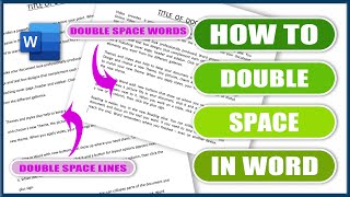 How to double space in word  Microsoft Word Tutorial [upl. by Llemmart]