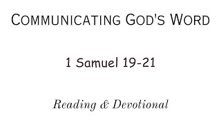 quotReading amp Devotional of 1 Samuel 1921quot [upl. by Nilyak]