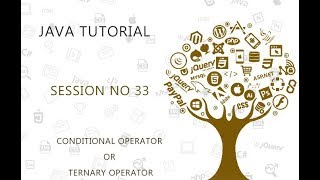 JAVA TUTORIAL 33 CONDITIONAL OPERATOR OR TERNARY OPERATOR [upl. by Morentz]