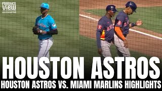 Houston Astros vs Miami Marlins 2024 Spring Training Game Highlights  Edward Cabrera Start [upl. by Vasta]