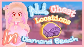 All Chest Locations in Diamond Beach Royale High  Royale High Update [upl. by Limhaj]