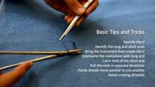 Basic Knotting and Suturing Using a Needle Holder [upl. by Lorant]