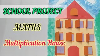 MATHS MODELMODEL OF MULTIPLICATION HOUSE Class3Grade3maths working modelmultiplicationproject [upl. by Oicnecserc144]