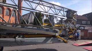 Self Erecting Tower Crane Extraction Luton [upl. by Paddy]