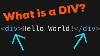 What is a DIV  HTML Basics 1 [upl. by Danczyk]