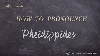 How to Pronounce Pheidippides Real Life Examples [upl. by Ydnab]