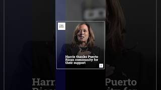 Harris Thanks Puerto Rican Community For Their Support [upl. by Aneem]