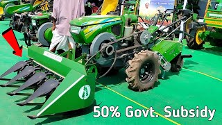 Power Tiller Paddy Reaper  Kirloskar Megat15 With 5ft Multi Crop Reaper  Paddy Reaper Review [upl. by Cone]