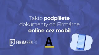 Takto podpíšete dokumenty od Firmárne cez mobil [upl. by Hanimay751]