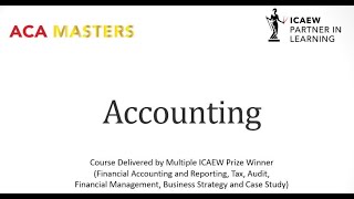 How to Pass the ICAEW ACA Accounting AC Exam PampL and SFP Class [upl. by Elokin263]