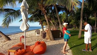 Walking hotel Dinarobin Beachcomber resort POV Mauritius ASMR [upl. by Gracia72]