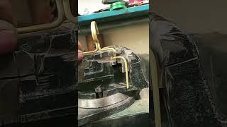 Manual bending process of steel wire in tiger pliers [upl. by Rayburn807]