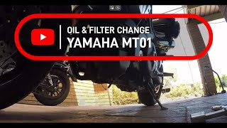 YAMAHA MT01 FULL OIL CHANGE WITH FULLY SYNTHETIC [upl. by Keriann]