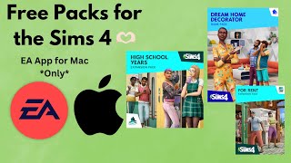 ALL THE SIMS 4 PACKS FOR FREE EA APP FOR MAC  tutorial [upl. by Erdua]