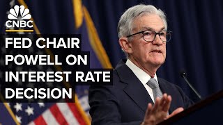 Federal Reserve Chair Jerome Powell speaks after Fed holds interest rates steady — 121323 [upl. by Harilda]