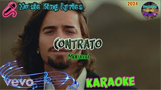 CONTRATO  MALUMA KaraokeLyrics Oficial Music Sing Lyrics🎵 [upl. by Nellek769]