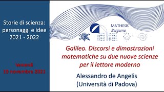 Galileo Due nuove Scienze per il lettore moderno Alessandro de Angelis [upl. by Joelly]