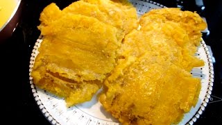 Cómo hacer Tostones o Patacones de plátano verde Deliciosos y Rápido [upl. by Siclari]