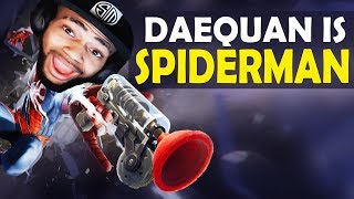 DAEQUAN DOUBLE GRAPPLING HOOK PLAYS  SPIDERMAN  HIGH KILL FUNNY GAME  Fortnite Battle Royale [upl. by Eedyaj675]