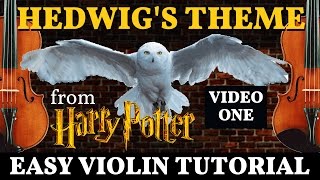 Violin  Learn Hedwigs Theme  Easy Step by Step Tutorial Harry Potter Part 1 [upl. by Esikram252]