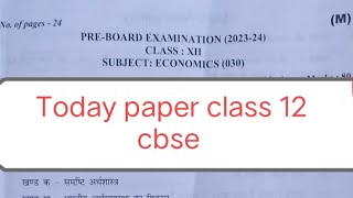 economics pre board paper class 12th 2023  economics question paper 202324  151223 [upl. by Nueovas]