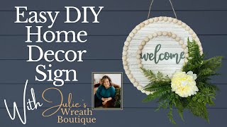 Easy DIY Home Sign  How to Make a Home Decor Sign  Easy Home Decor Crafts  Easy Crafts [upl. by Ahsam]