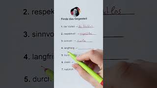 Finde das Gegenteil 🤗😍🇩🇪 deutsch deutschkurs deutschlernen german learngerman [upl. by Geno76]