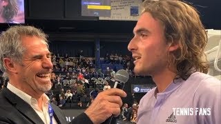 Stefanos Tsitsipas Interview After Match vs Pospisil  Marseille 2020 HD [upl. by Gonroff884]