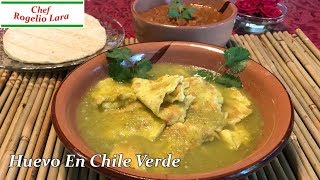 HUEVO EN CHILE VERDE RECETA DELICIOSA [upl. by Ahtabat]