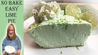 No Bake EASY LIME PIE  5 Ingredient Ice Box Dessert Recipe [upl. by Hcurab997]