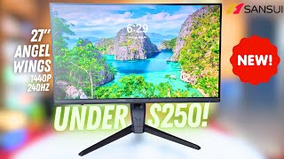 27 Inch SANSUI 240Hz WQHD Gaming Monitor Unboxing amp Overview Model ESAG27F6Q PRO [upl. by Karp]