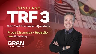 Concurso TRF 3  Reta Final Imersão em Questões de Prova Discursiva  Redação [upl. by Dnalram635]