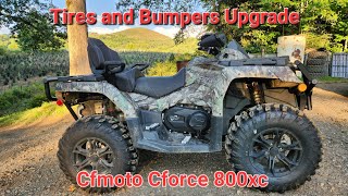 CFMOTO CFORCE 800XC Sedona Mud Rebel Tires and Rival Front and Rear Bumper UPGRADES Increased LIFT [upl. by Phoebe]