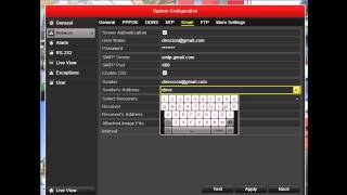 configuracion de correo electronico DVR Hikvision [upl. by Nywra]