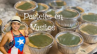 Mini Pasteles en Hoja en Vasitos  Mini Pasteles boricuas [upl. by Marcelline]