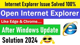 Fix iinternet explorer open but opens microsoft edge Solution 2024  internet explorer open edge [upl. by Hatcher]