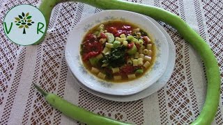 Soupe estivale aux tenerumi feuilles de courgettes serpente di Sicilia  Lagenaria longissima [upl. by Loretta]