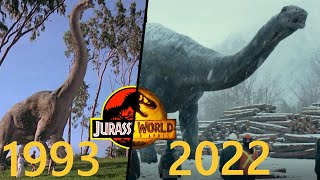 Evolution Of SAUROPODS in the Jurassic Franchise 19932022 [upl. by Lael]