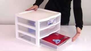 Sterilite Clearview 3 Drawer White Storage Unit [upl. by Ailecnarf165]