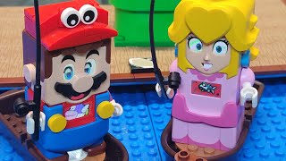 LEGO Super Mario vs LEGO Peach Coin challange  Who win Cappy Power UP [upl. by Nivram]